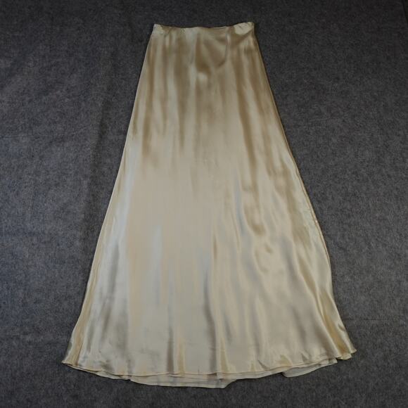 Reformation Skirt Womens Small Petite Bella Silk Satin Maxi Fior Di Latte Ivory - Picture 2 of 10